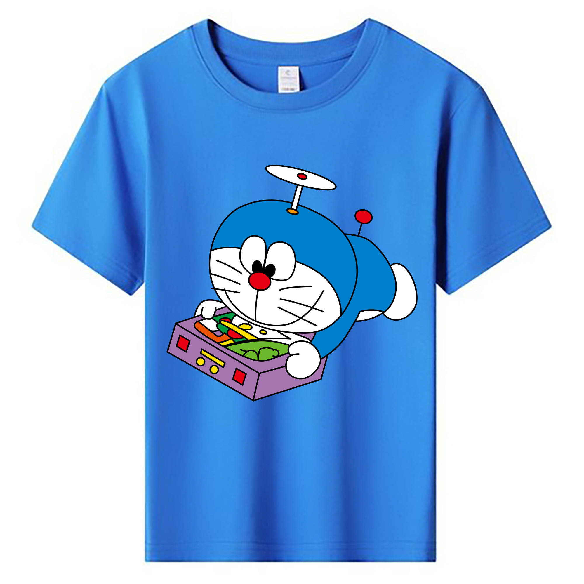 （画像用） ドラえもん Doraemon 綿100％キッズTシャツ（フロントプリント）
